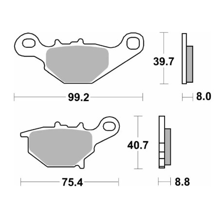 SBS PROMOCJA KLOCKI HAMULCOWE KH401 OFF-ROAD SINTER KOLOR ZŁOTY SUZUKI RM 85 '05-'23