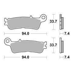 SBS PROMOCJA KLOCKI HAMULCOWE KH755 OFF-ROAD SINTER KOLOR ZŁOTY FANTIC XX 125, XEF/XXF 250/450, XEX 250 '22