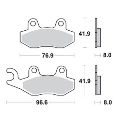 SBS PROMOCJA KLOCKI HAMULCOWE KH135 / KH214 OFF-ROAD RACING SINTER KOLOR ZŁOTY