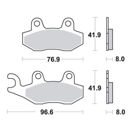 SBS PROMOCJA KLOCKI HAMULCOWE KH135 / KH214 OFF-ROAD RACING SINTER KOLOR ZŁOTY