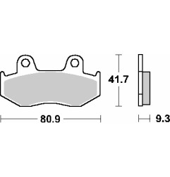 SBS PROMOCJA KLOCKI HAMULCOWE KH323 OFF-ROAD SINTER YAMAHA YFM 700 RAPTOR '13-'14, YFZ 450S '06-'09 KOLOR ZŁOTY
