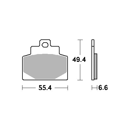 SBS PROMOCJA KLOCKI HAMULCOWE KH681 STREET CERAMIC PIAGGIO VESPA MP3 300 '14-'19, MP3 500 '14-'15 KOLOR CZARNY PRZÓD