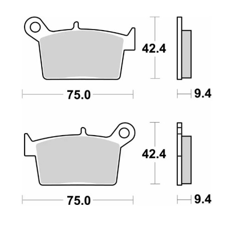 SBS KLOCKI HAMULCOWE KH697 STREET STANDART CERAMIC TYŁ SWM ACE OF SPADES '18-'21, RS R '18-'20 KOLOR CZARNY