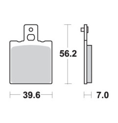 SBS KLOCKI HAMULCOWE KH047 / KH47 STREET STANDART CERAMIC KOLOR CZARNY