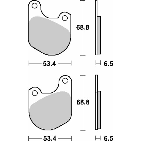 SBS WYPRZEDAŻ KLOCKI HAMULCOWE KH71 STREET STANDART CERAMIC KOLOR CZARNY PASUJE DO: HARLEY DAVIDSON LOW RIDER/ TOU