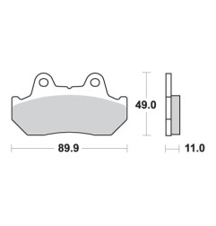 SBS KLOCKI HAMULCOWE KH69/3 STREET STANDART CERAMIC KOLOR CZARNY