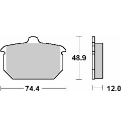 SBS WYPRZEDAŻ KLOCKI HAMULCOWE KH78 STREET STANDART CERAMIC KOLOR CZARNY