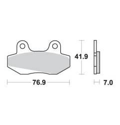 SBS KLOCKI HAMULCOWE KH86 STREET STANDART CERAMIC KOLOR CZARNY