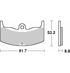 SBS PROMOCJA KLOCKI HAMULCOWE KH80 STREET STANDART CERAMIC KOLOR CZARNY