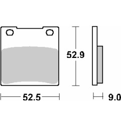 SBS KLOCKI HAMULCOWE KH63 / KH063 / KH161 STREET STANDART CERAMIC KOLOR CZARNY