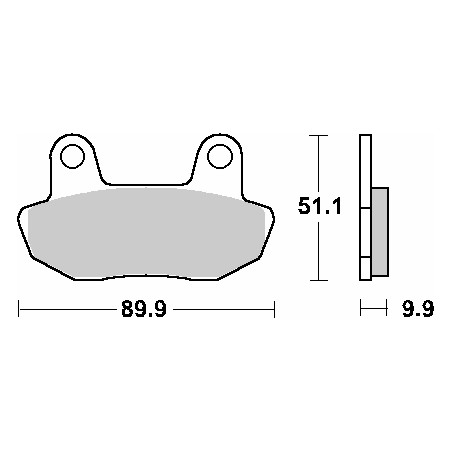 SBS KLOCKI HAMULCOWE KH90 STREET STANDART CERAMIC KOLOR CZARNY