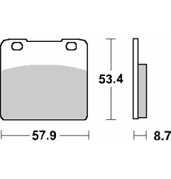 SBS KLOCKI HAMULCOWE KH103 STREET STANDART CERAMIC KOLOR CZARNY