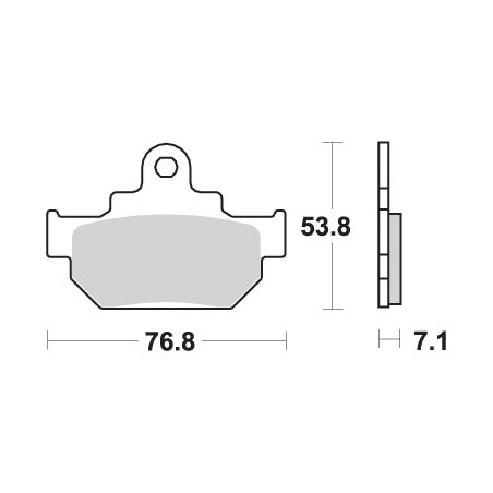 SBS KLOCKI HAMULCOWE KH106 STREET STANDART CERAMIC KOLOR CZARNY