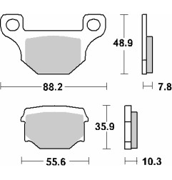 SBS KLOCKI HAMULCOWE KH93 STREET STANDART CERAMIC KOLOR CZARNY