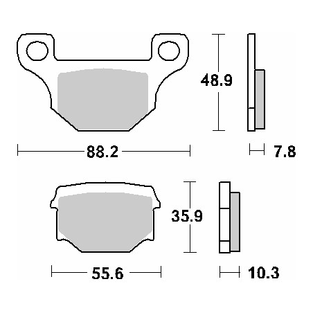 SBS KLOCKI HAMULCOWE KH93 STREET STANDART CERAMIC KOLOR CZARNY