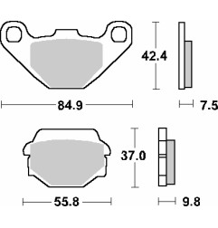 SBS PROMOCJA KLOCKI HAMULCOWE KH67 STREET STANDART CERAMIC KOLOR CZARNY