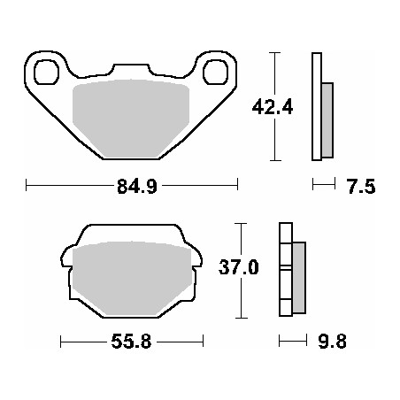 SBS PROMOCJA KLOCKI HAMULCOWE KH67 STREET STANDART CERAMIC KOLOR CZARNY