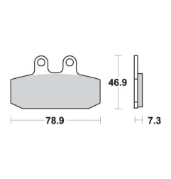 SBS KLOCKI HAMULCOWE KH256 STREET STANDART CERAMIC KOLOR CZARNY