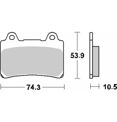 SBS PROMOCJA KLOCKI HAMULCOWE KH123 STREET STANDART CERAMIC KOLOR CZARNY PASUJE DO: YAMAHA XVZ 1300,1600,1700