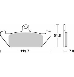 SBS PROMOCJA KLOCKI HAMULCOWE KH120 STREET STANDART CERAMIC KOLOR CZARNY