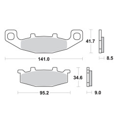 SBS PROMOCJA KLOCKI HAMULCOWE KH129 STREET STANDART CERAMIC KOLOR CZARNY