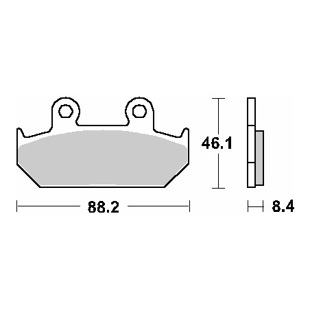 SBS KLOCKI HAMULCOWE KH124 STREET STANDART CERAMIC KOLOR CZARNY