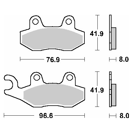SBS PROMOCJA KLOCKI HAMULCOWE KH135 / KH214 STREET STANDART CERAMIC KOLOR CZARNY