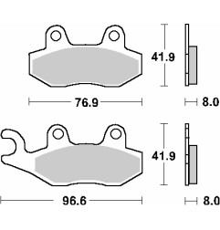 SBS KLOCKI HAMULCOWE KH135/214 STREET PERFORMANCE (EXCEL) SINTER KOLOR ZŁOTY