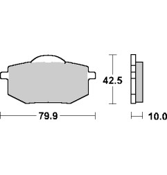 SBS PROMOCJA KLOCKI HAMULCOWE KH136 STREET STANDART CERAMIC KOLOR CZARNY