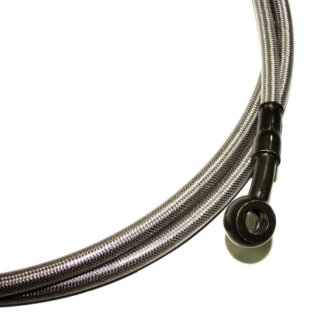 PRZEWÓD HAMULCOWY POWER FORCE W OPLOCIE METALOWYM 200 CM ŚEDNIACA OCZKA 8 MM