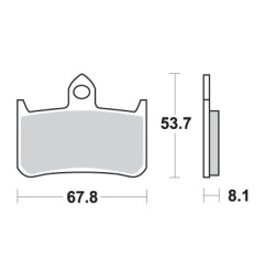 SBS KLOCKI HAMULCOWE KH187 STREET PERFORMANCE (EXCEL) SINTER HONDA RS 250R '91-'92, RVF 400RR '90-'96 KOLOR ZŁOTY