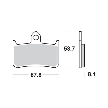 SBS KLOCKI HAMULCOWE KH187 STREET PERFORMANCE (EXCEL) SINTER HONDA RS 250R '91-'92, RVF 400RR '90-'96 KOLOR ZŁOTY