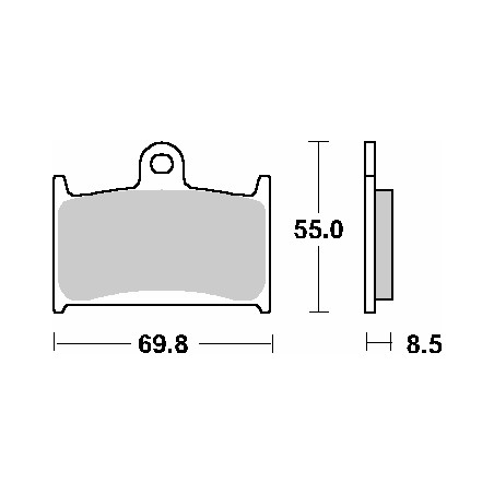 SBS KLOCKI HAMULCOWE KH145 / KH236 STREET STANDART CERAMIC KOLOR CZARNY