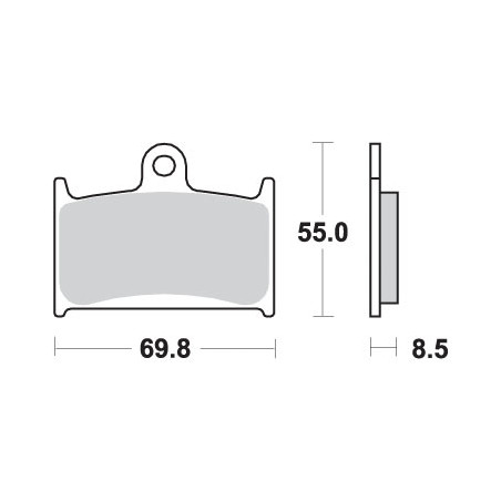 SBS KLOCKI HAMULCOWE KH145 / KH236 STREET PERFORMANCE (EXCEL) SINTER KOLOR ZŁOTY