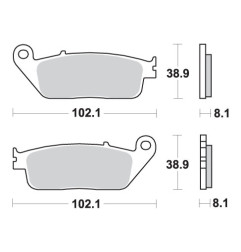 SBS KLOCKI HAMULCOWE KH142 / KH226 STREET PERFORMANCE (EXCEL) SINTER KOLOR ZŁOTY