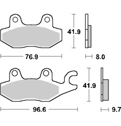 SBS PROMOCJA KLOCKI HAMULCOWE KH165/2 STREET STANDART CERAMIC KOLOR CZARNY