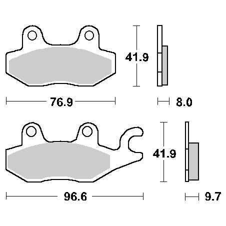 SBS PROMOCJA KLOCKI HAMULCOWE KH165/2 STREET STANDART CERAMIC KOLOR CZARNY