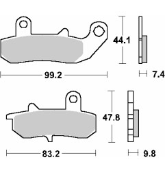 SBS KLOCKI HAMULCOWE KH157 STREET STANDART CERAMIC KOLOR CZARNY PASUJE DO: SUZUKI DR 650/750/800