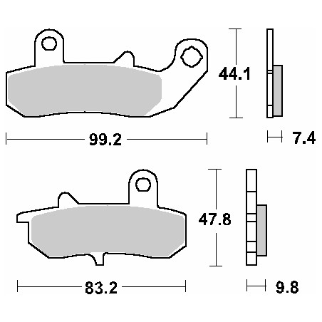 SBS KLOCKI HAMULCOWE KH157 STREET STANDART CERAMIC KOLOR CZARNY PASUJE DO: SUZUKI DR 650/750/800