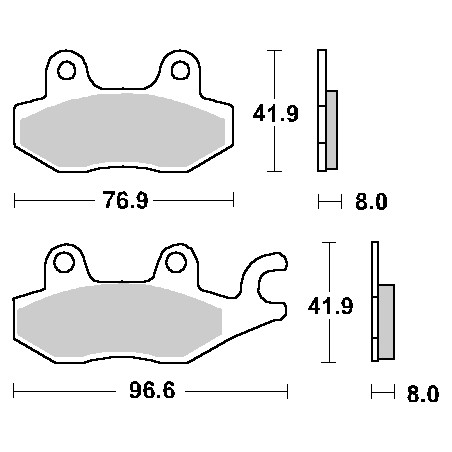 SBS KLOCKI HAMULCOWE KH165 / KH215 RACING DUAL CARBON KOLOR CZARNY