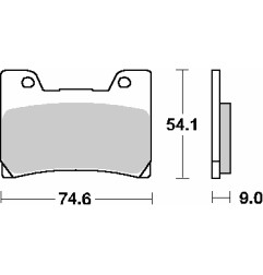 SBS KLOCKI HAMULCOWE KH160 STREET STANDART CERAMIC KOLOR CZARNY