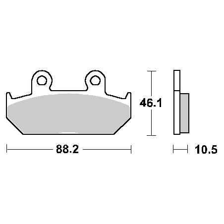 SBS KLOCKI HAMULCOWE KH124/2 STREET STANDART CERAMIC KOLOR CZARNY