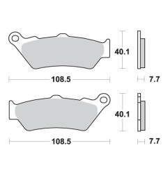 SBS KLOCKI HAMULCOWE KH209 / KH209/2 STREET PERFORMANCE (EXCEL) SINTER KOLOR ZŁOTY
