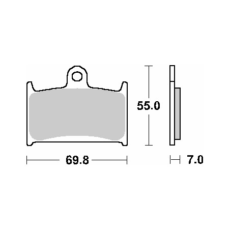SBS KLOCKI HAMULCOWE KH145 / KH236 STREET STANDART CERAMIC SUZUKI GSF 1200 BANDIT '97-'00, RF 900 '94-'97 KOLOR CZARNY