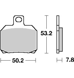 SBS KLOCKI HAMULCOWE KH266 STREET STANDART CERAMIC KOLOR CZARNY PASUJE DO: APRILIA 1000RSV TYŁ