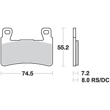SBS PROMOCJA KLOCKI HAMULCOWE KH265 RACING DUAL CARBON HONDA CBR 600RR '03-'04 KOLOR CZARNY