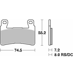 SBS KLOCKI HAMULCOWE KH265 STREET STANDART CERAMIC HONDA CBR 600RR '03-'04 KOLOR CZARNY