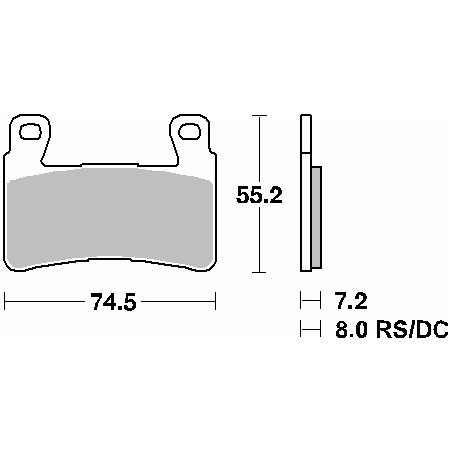 SBS KLOCKI HAMULCOWE KH265 STREET STANDART CERAMIC HONDA CBR 600RR '03-'04 KOLOR CZARNY