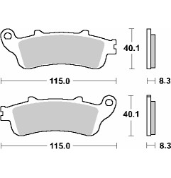 SBS KLOCKI HAMULCOWE KH261 / KH281 STREET STANDART CERAMIC KOLOR CZARNY PASUJE DO: HONDA CBR1000RR, XL1000VAR