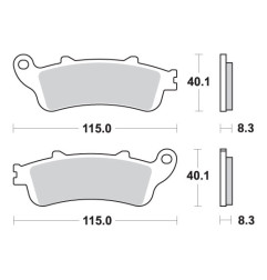 SBS KLOCKI HAMULCOWE KH261 / KH281 STREET PERFORMANCE SINTER KOLOR ZŁOTY PASUJE DO: HONDA CBR1000RR, XL1000VAR